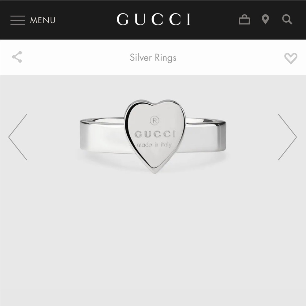 Gucci heart ring